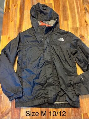 The North Face Black Kids' Hooded Rain Jacket